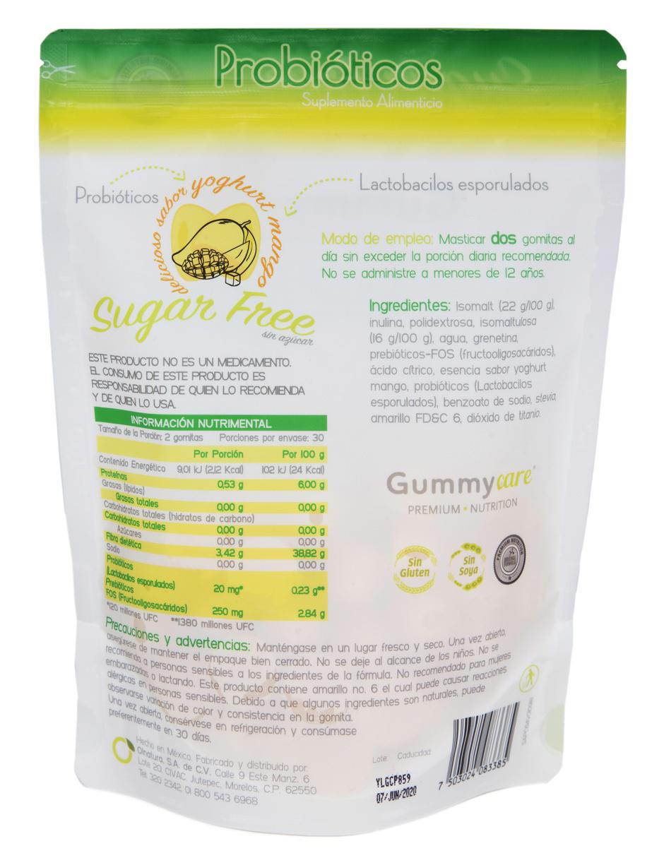 Suplemento alimenticio Gummycar con Prebióticos sabor mango de 60 gomitas 3