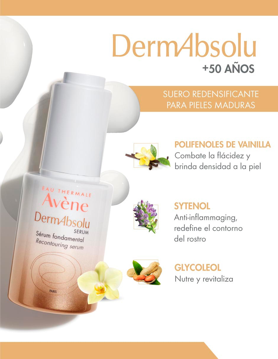 Sérum antiedad facial reafirmante con bakuchiol y polifenoles de vainilla 30 ml DermAbsolu todo tipo de piel 3