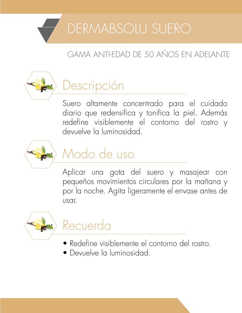 Sérum antiedad facial reafirmante con bakuchiol y polifenoles de vainilla 30 ml DermAbsolu todo tipo de piel 4