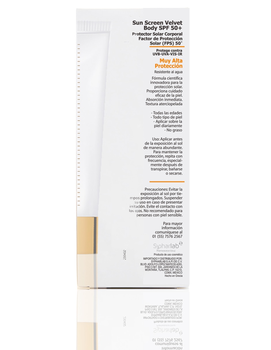 Protector solar FPS 50 sun screen new velvet 125 ml 4