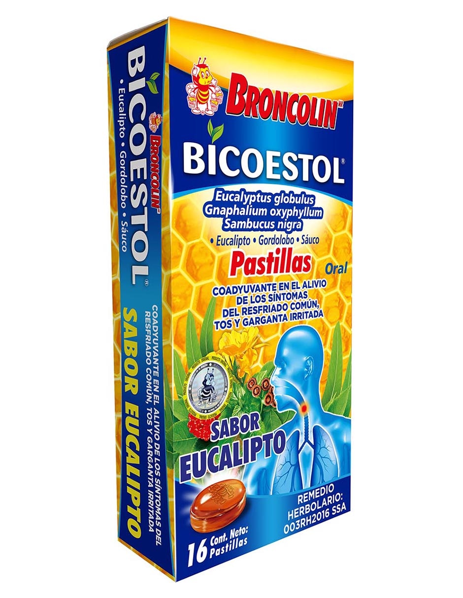 Pastilla para gripe y tos Bicoestol
