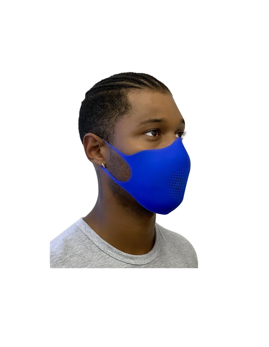CUBREBOCAS AZUL SILICÓN 5 FILTROS