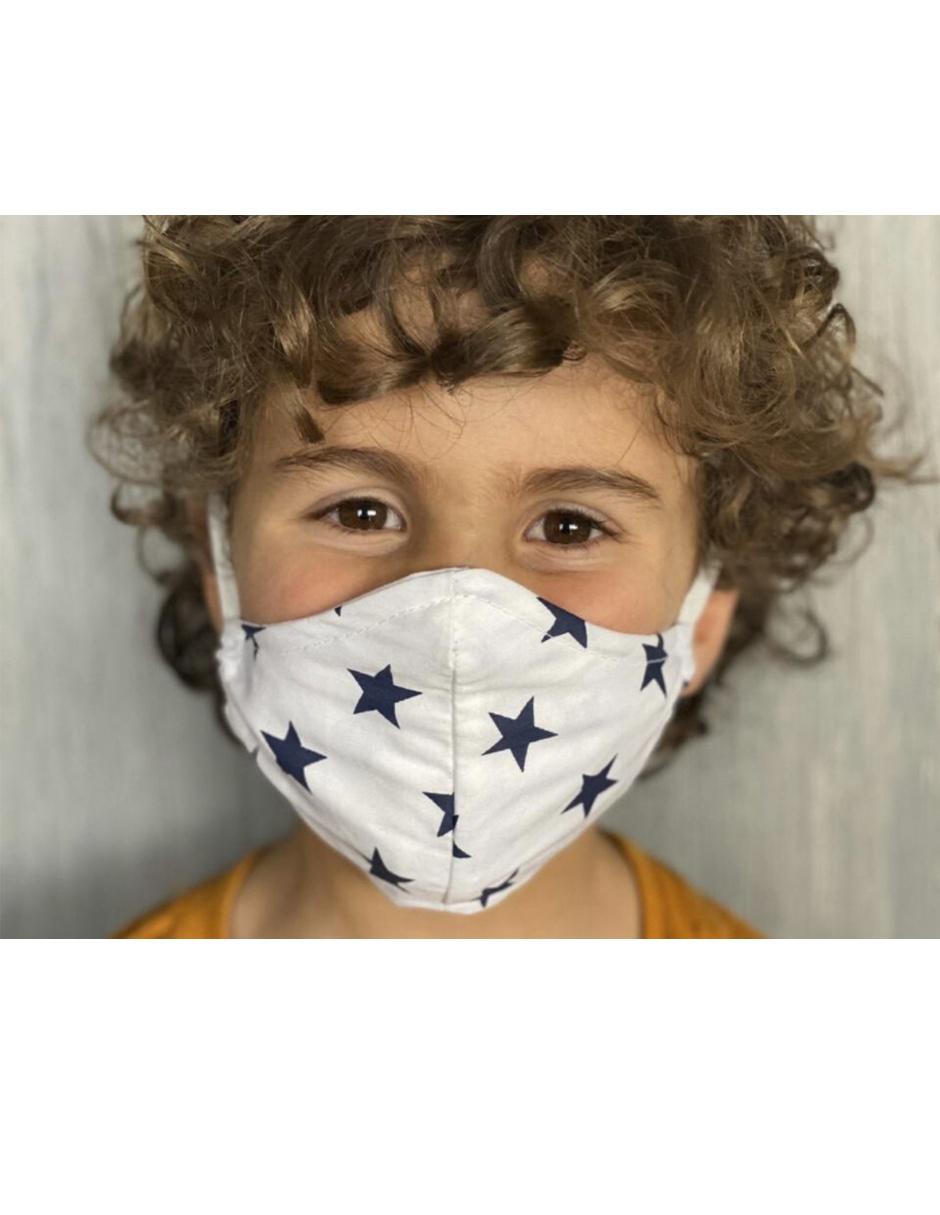Cubrebocas con bolsillo para filtro para niño S algodón 6 piezas estampados variados 4