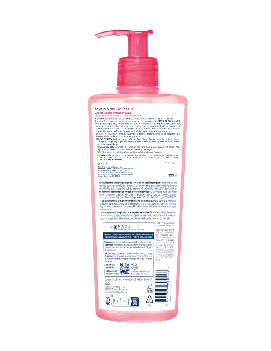 Jabón facial Gel Moussant Sensibio 2