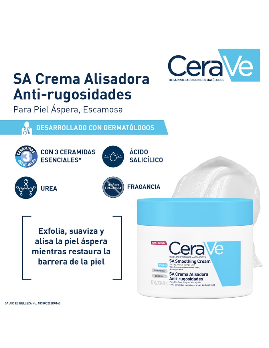 Crema para cuerpo recomendada para hidratar día y noche Cerave para piel seca 7