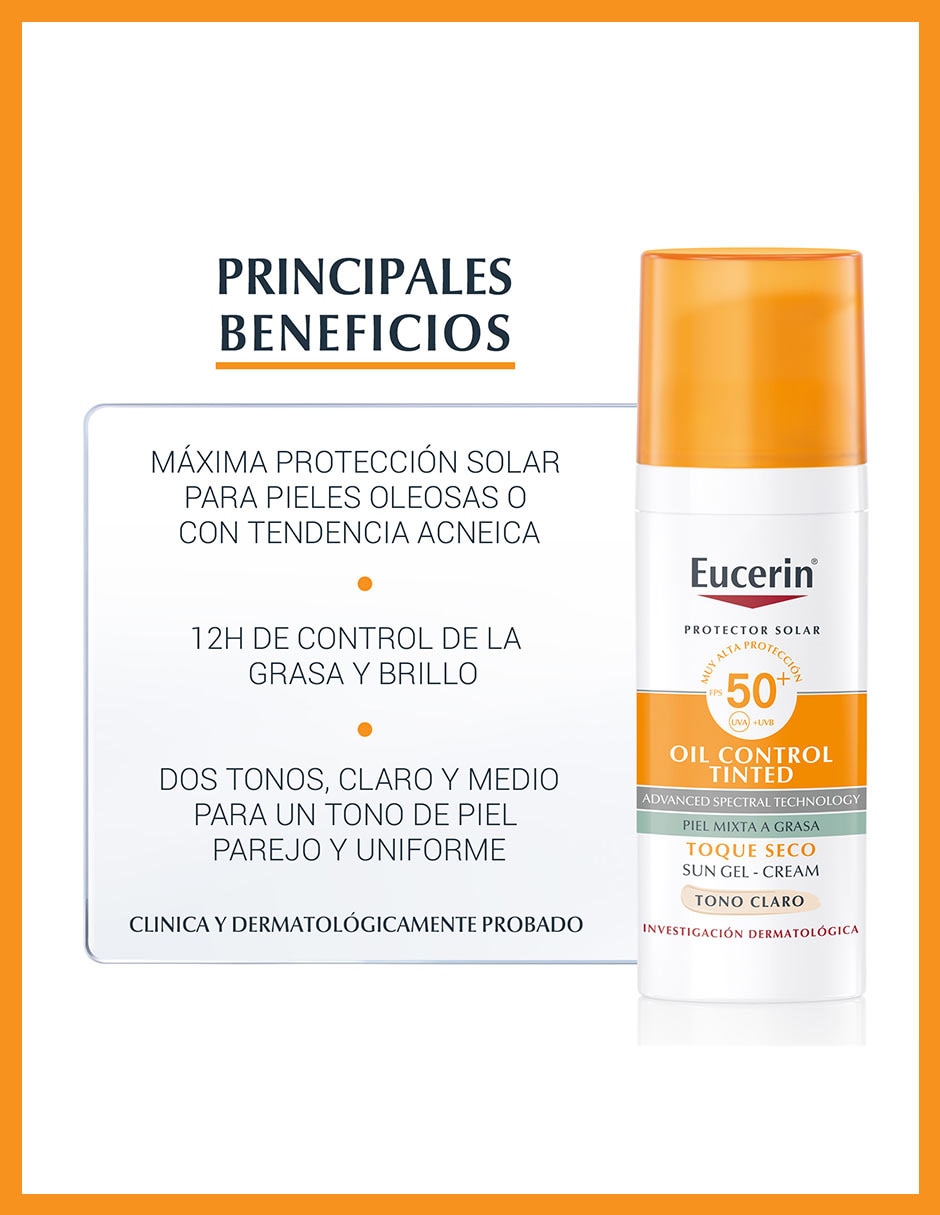 Protector solar FPS 50 oil control tinted 50 ml 4
