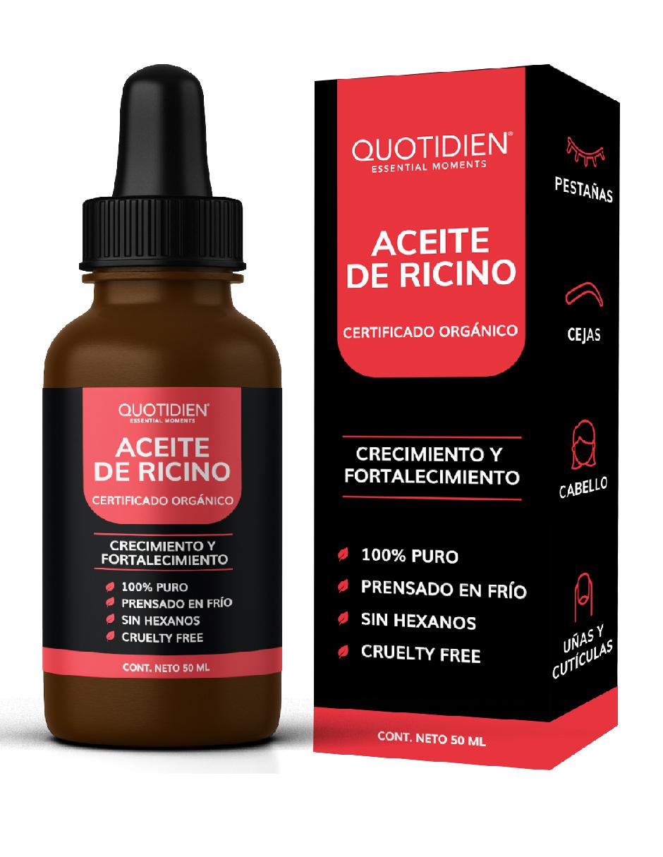 Aceite de Ricino Castor Oil Hidratante Skin Care Cabello, Pestañas y Facial  Quotidien 50ml
