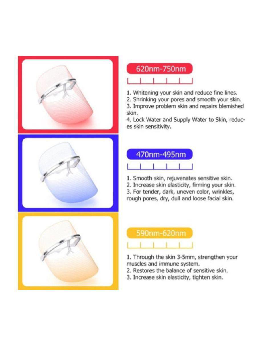 Mascarilla LED facial 4