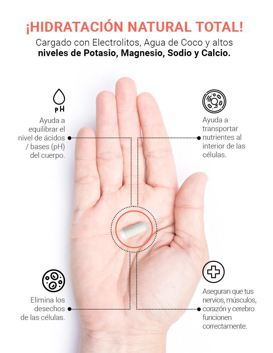 Suplemento Alimenticio Electrolitos con Polvo de Agua de Coco 2