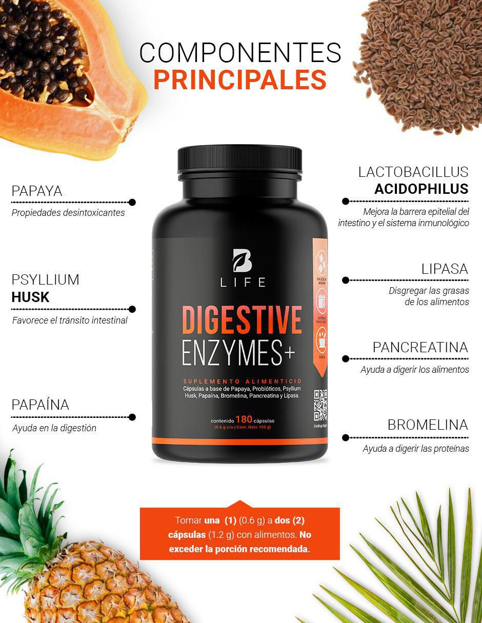 Suplemento Alimenticio Enzimas Digestivas 3