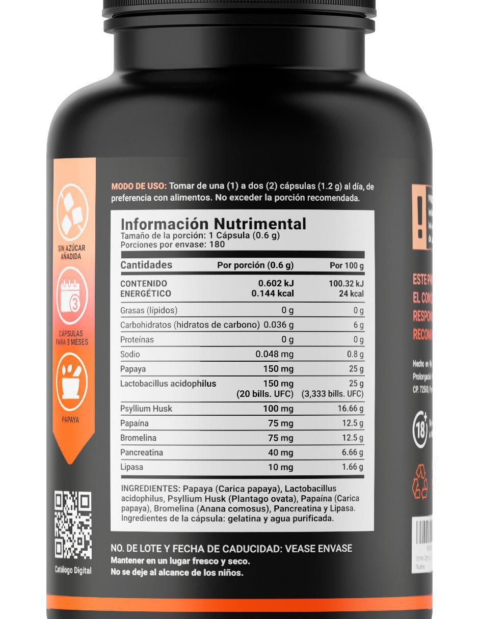 Suplemento Alimenticio Enzimas Digestivas 4