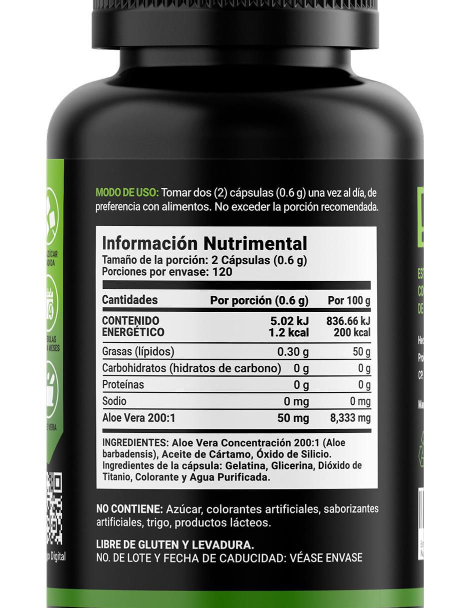 Suplemento Alimenticio Extracto Puro de Aloe Vera 4