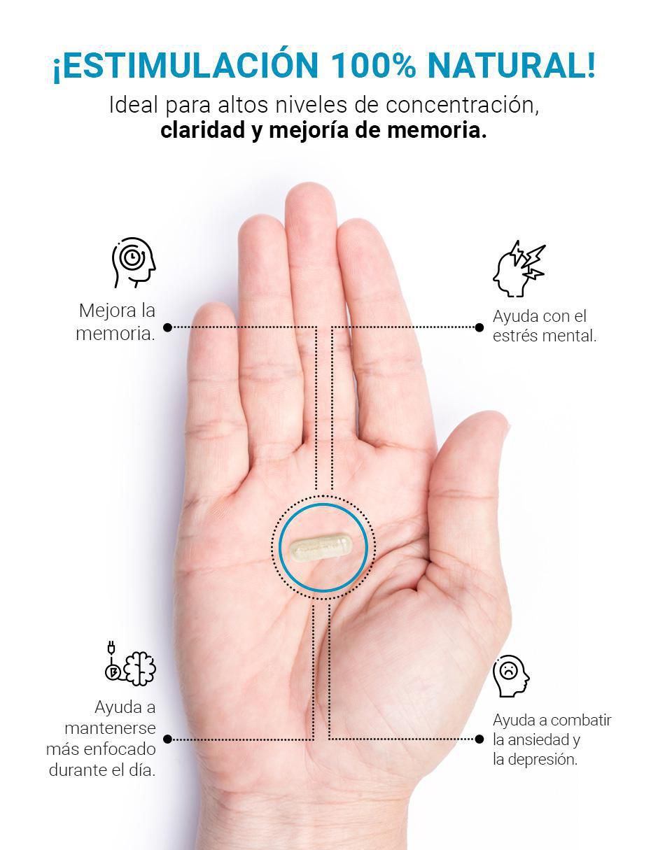 Suplemento Alimenticio Nootrópico de Concentración claridad Mental 2