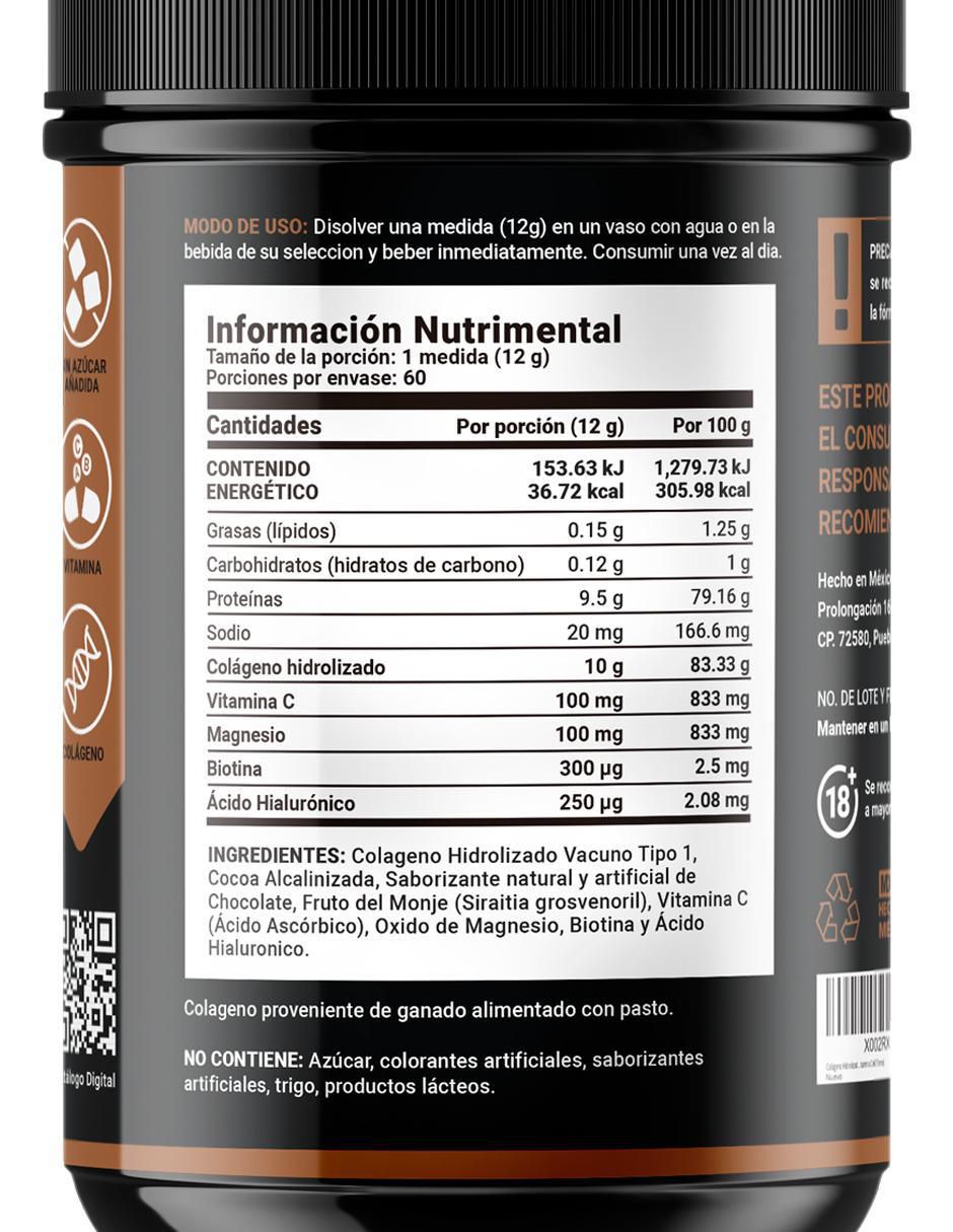 Suplemento Alimenticio Colageno Hidrolizado Chocolate con Biotina B 4