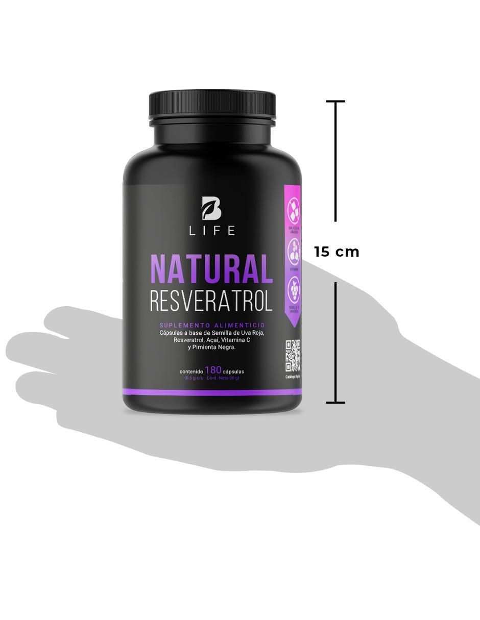 Suplemento Alimenticio Resveratrol con Semilla de Uva Roja Acai B 5