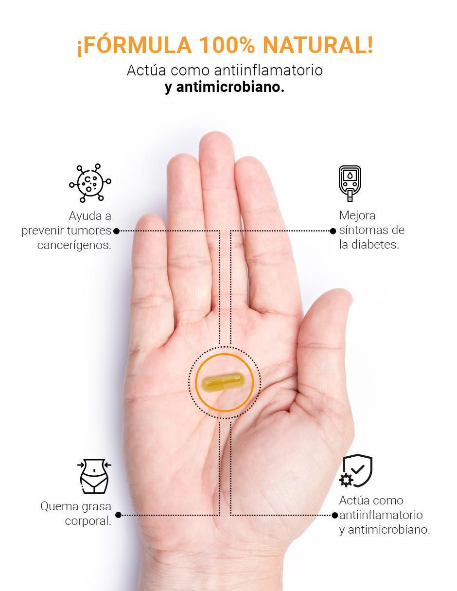 Suplemento Alimenticio Cúrcuma mas Jengibre con Aceite de Coco 4