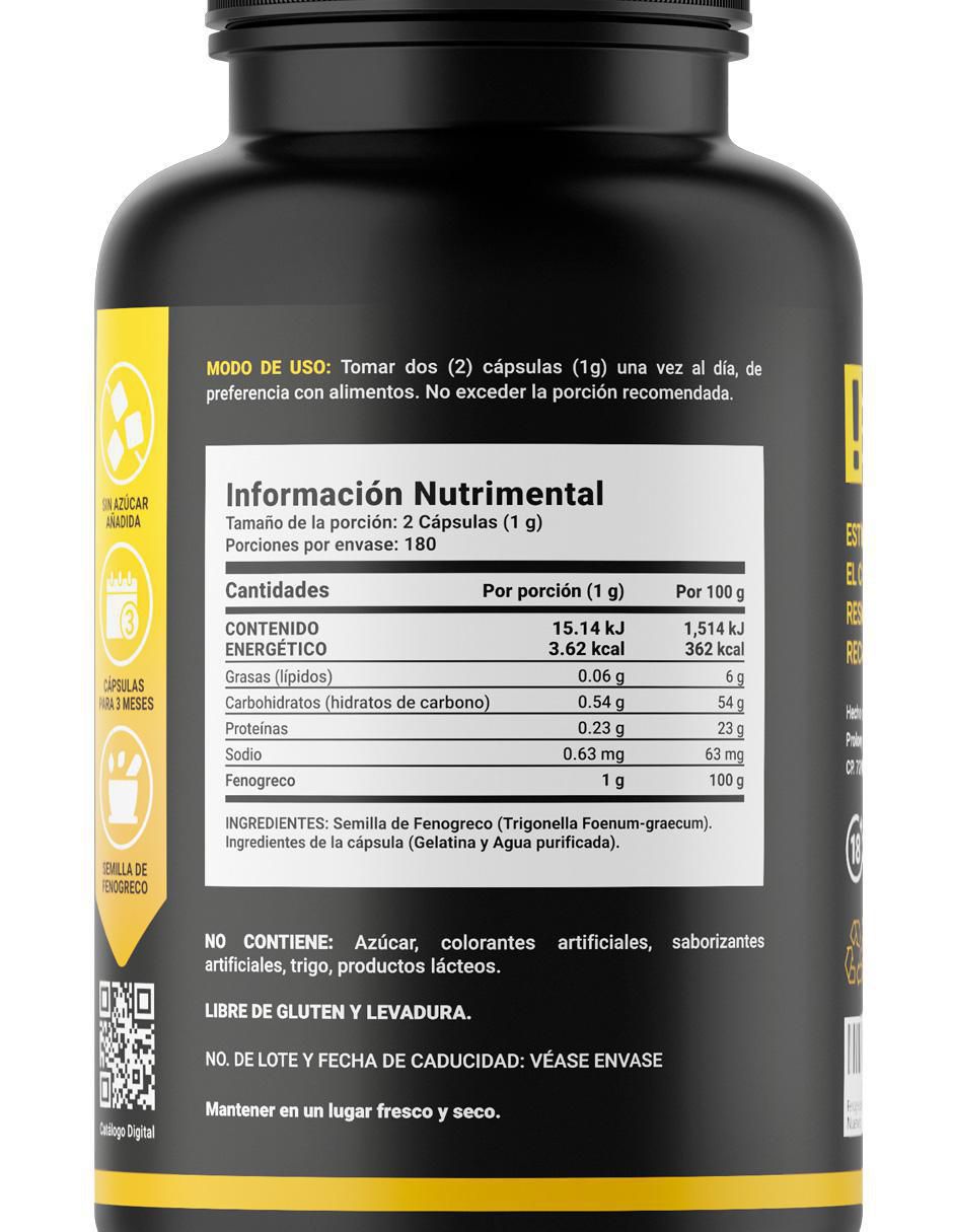 Suplemento Alimenticio Fenogreco 4
