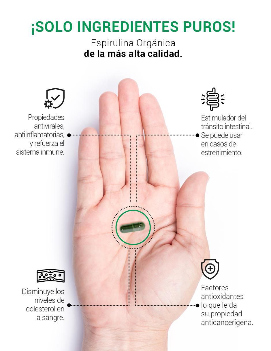 Suplemento Alimenticio Espirulina Organica 2