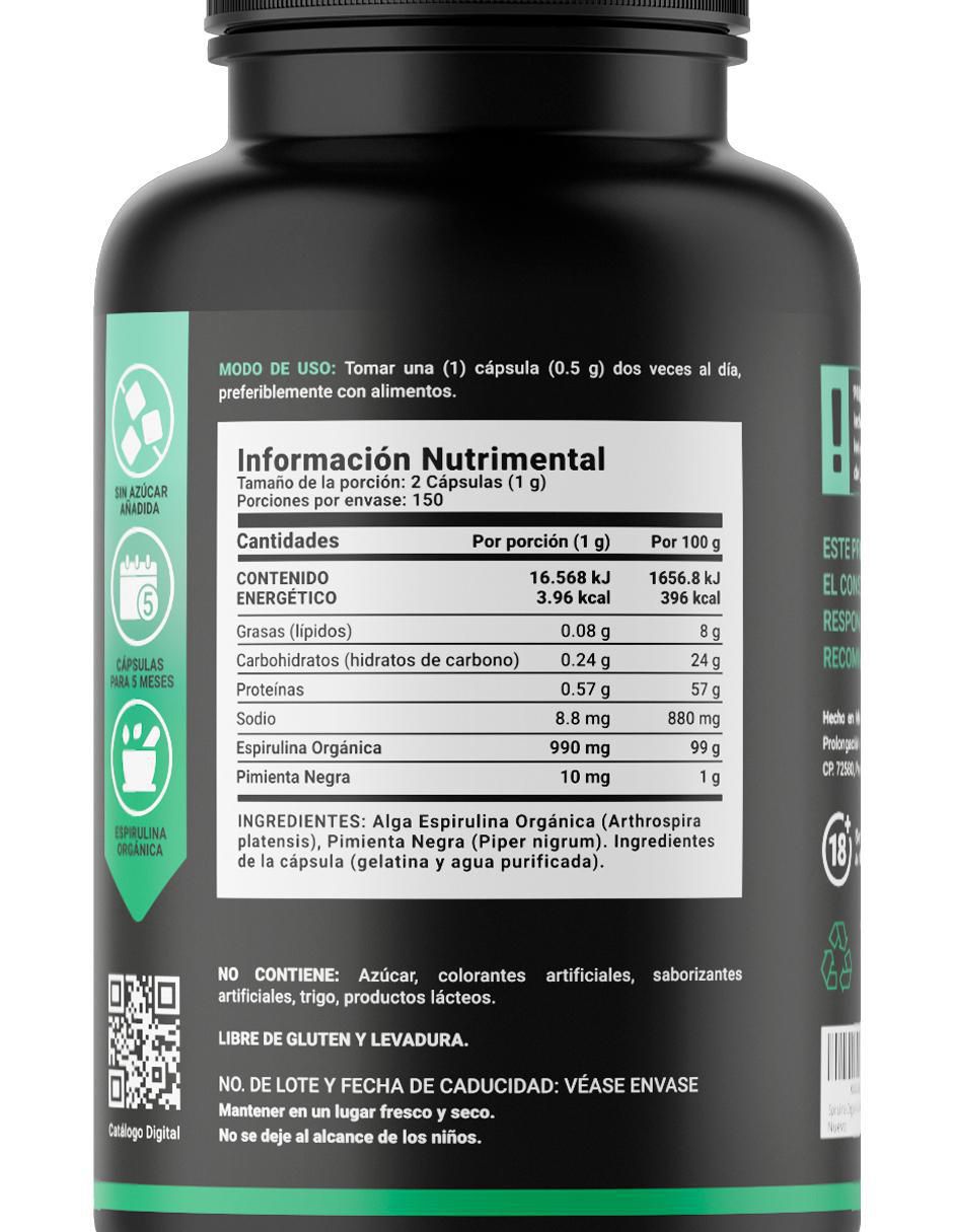 Suplemento Alimenticio Espirulina Organica 4