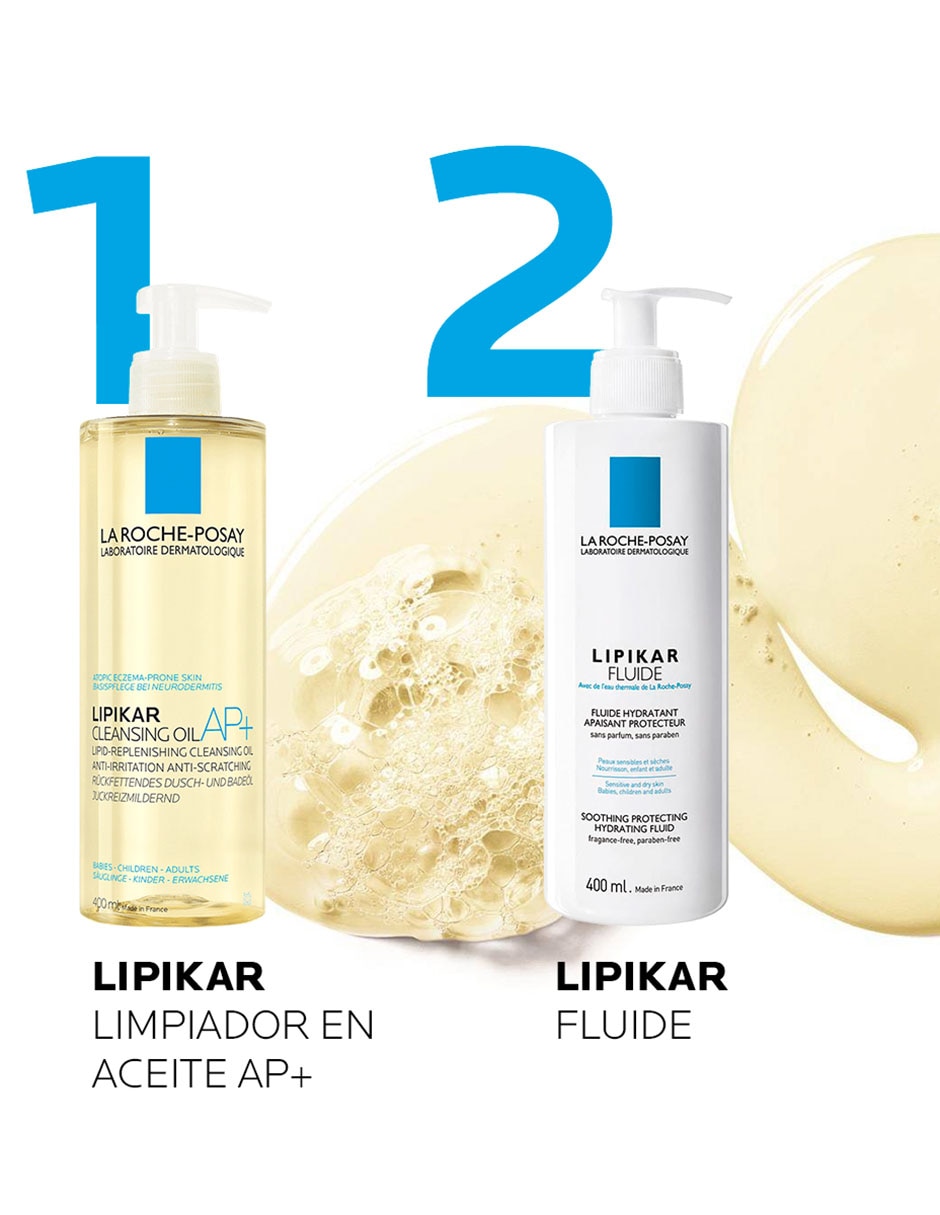 Limpiador corporal Cleansing Oil AP+ Lipikar para purificar 7