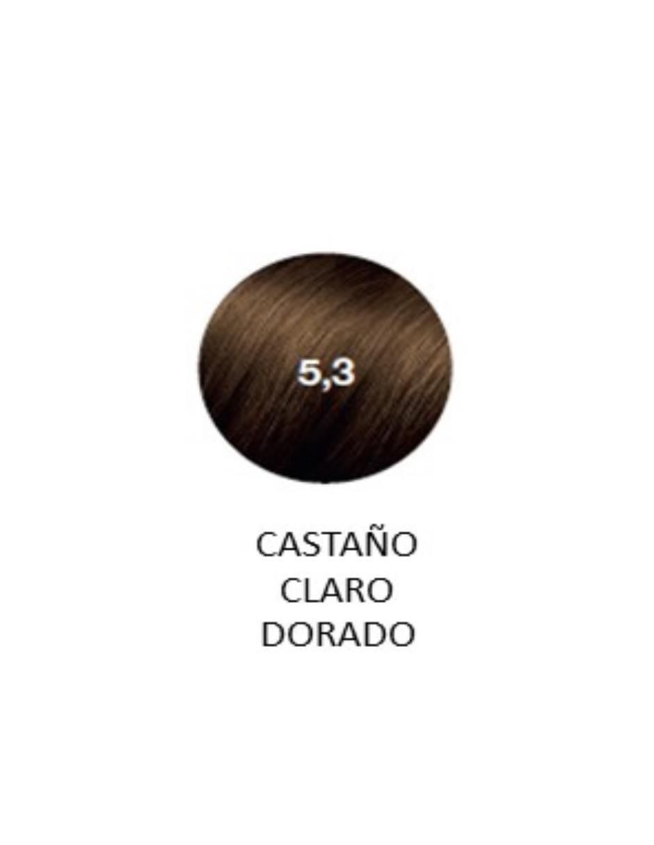 Tinte para cabello Coloración permanente True Color tono 5.3 castaño claro dorado 4