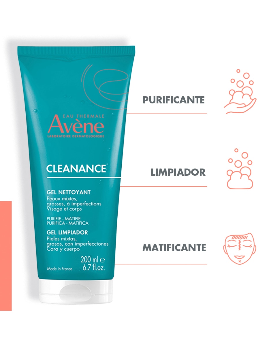 Gel para rostro limpiador Gel Limpiador Facial Piel Grasa 200 ml Cleanance 2