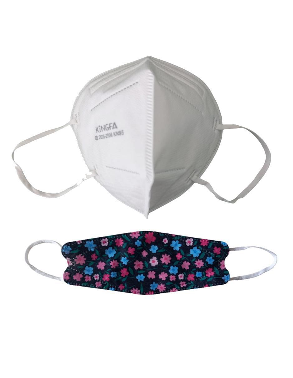Set de 60 cubrebocas KN95 y KF94 unisex