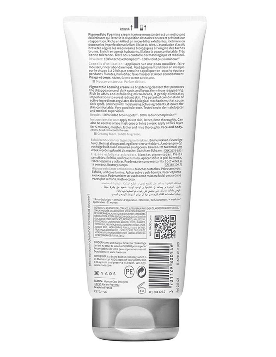 Gel corporal Limpiador Pigmentbio Foaming Cream 2