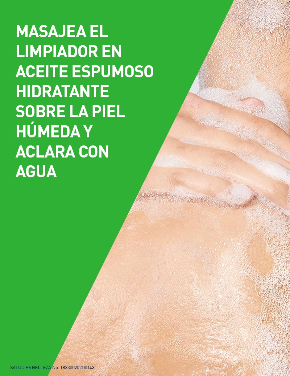 Limpiador rostro y cuerpo en Aceite Espumoso Hidratante para calmar la piel 14