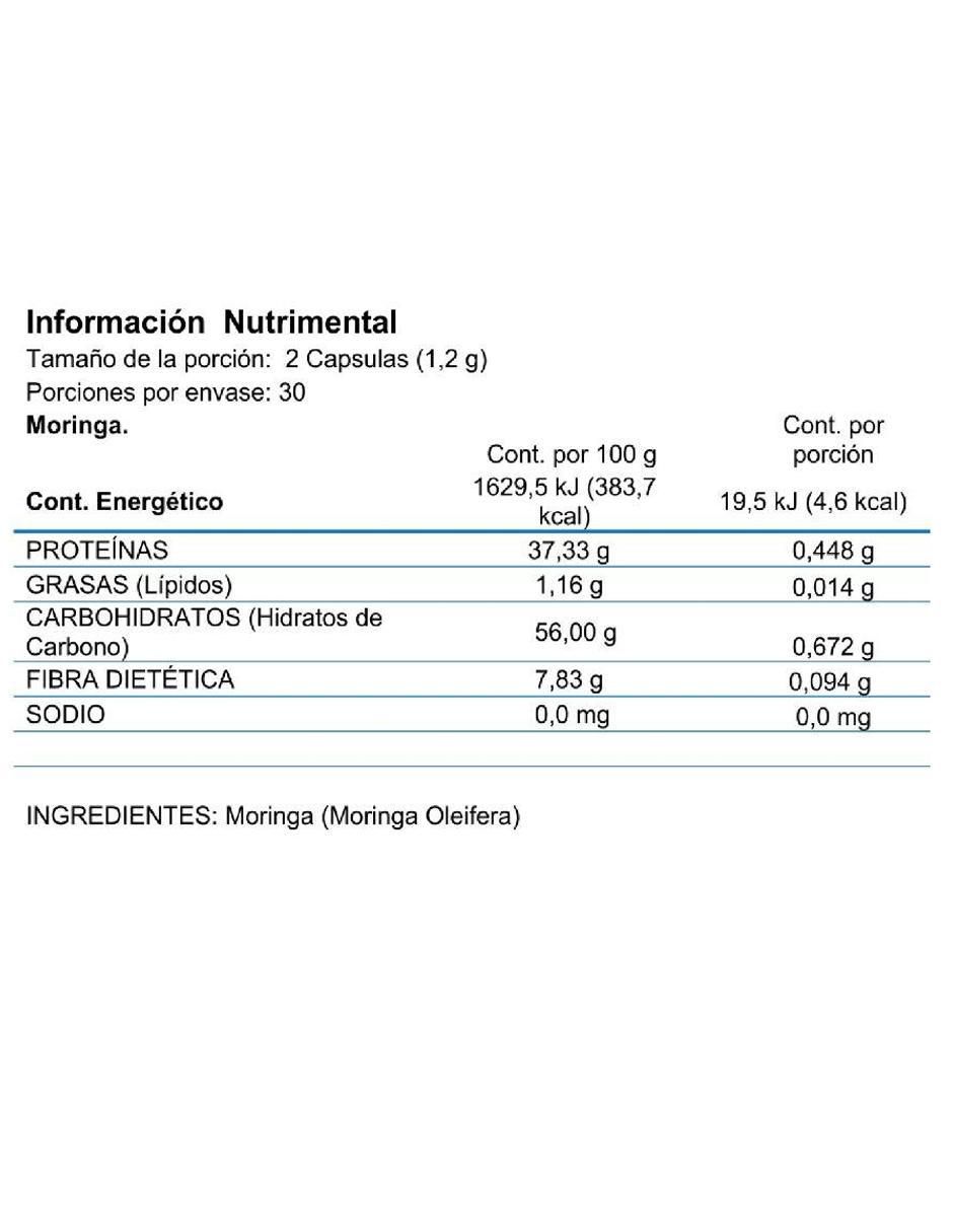 Suplemento alimenticio Coliber Natura Moringa 60 cápsulas 