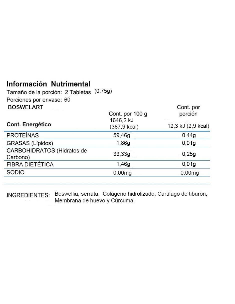 Suplemento alimenticio Coliber Natura Boswelart 60 cápsulas |  