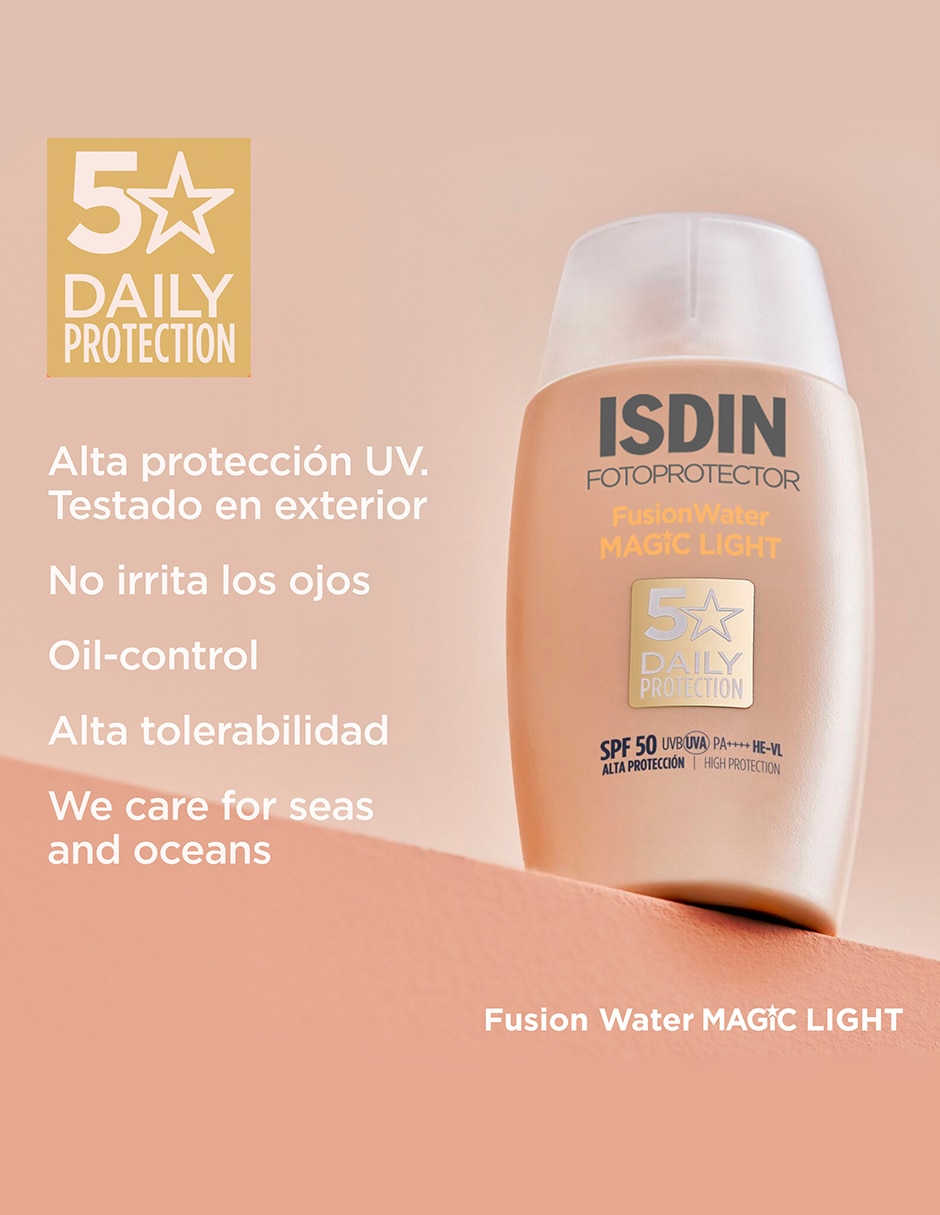 Protector solar FPS 50 Fusion Water Magic Light 50 ml 2