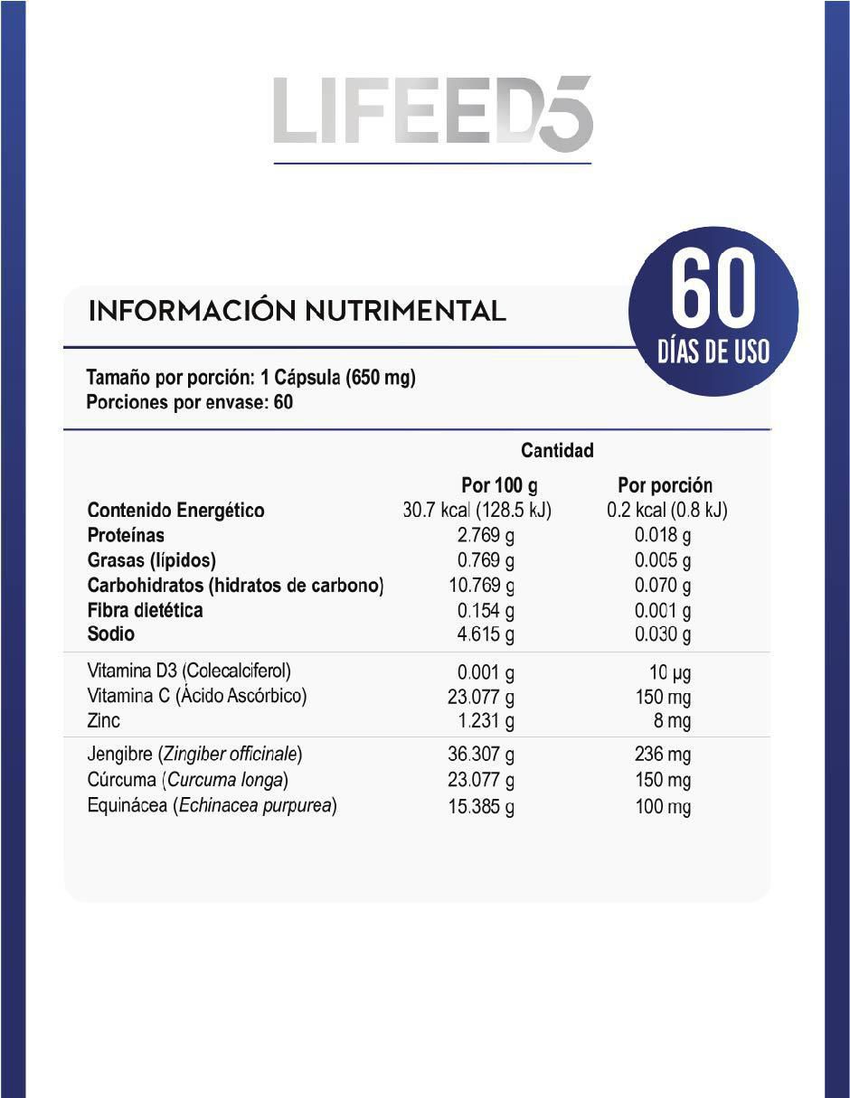 Vitamina C y Zinc suplemento alimenticio cápsulas 3