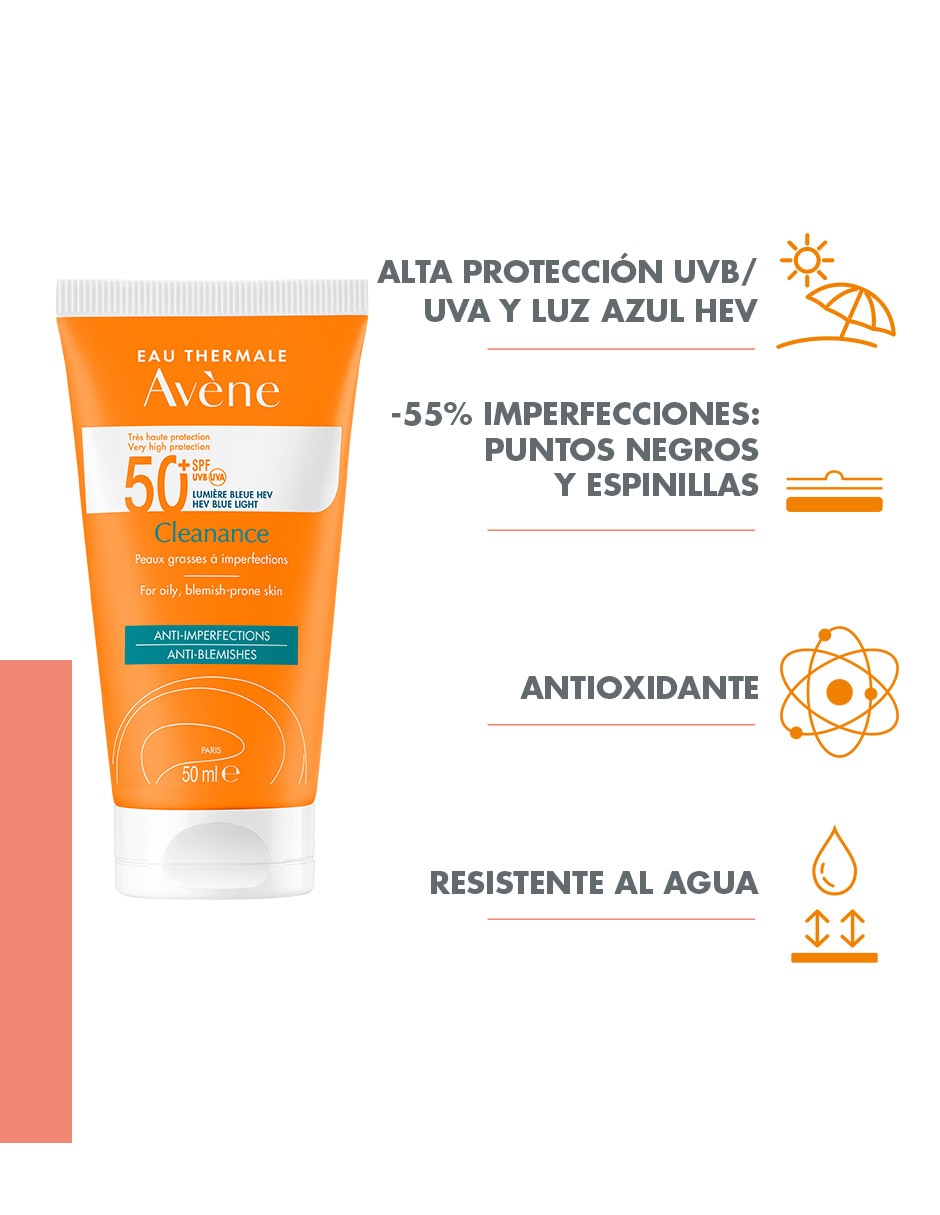 Protector solar FPS 50 cleanance cleanance 50 ml 2