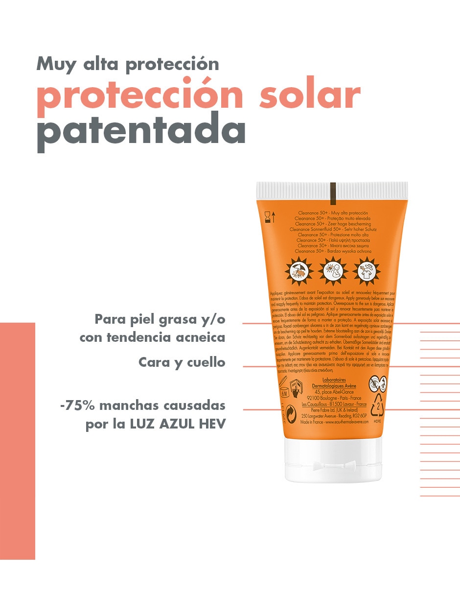 Protector solar FPS 50 cleanance cleanance 50 ml 3