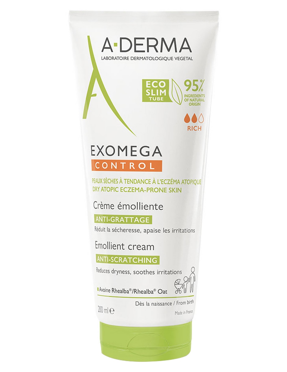Crema para rostro y cuerpo recomendada para hidratar de día y noche Exomega para piel seca y sensible