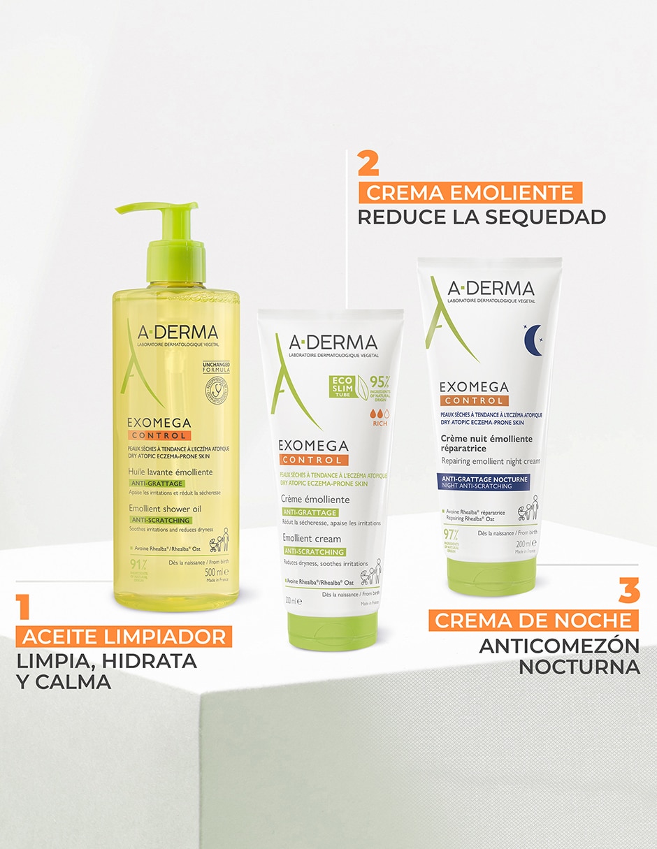Crema para rostro y cuerpo recomendada para hidratar de día y noche Exomega para piel seca y sensible 6
