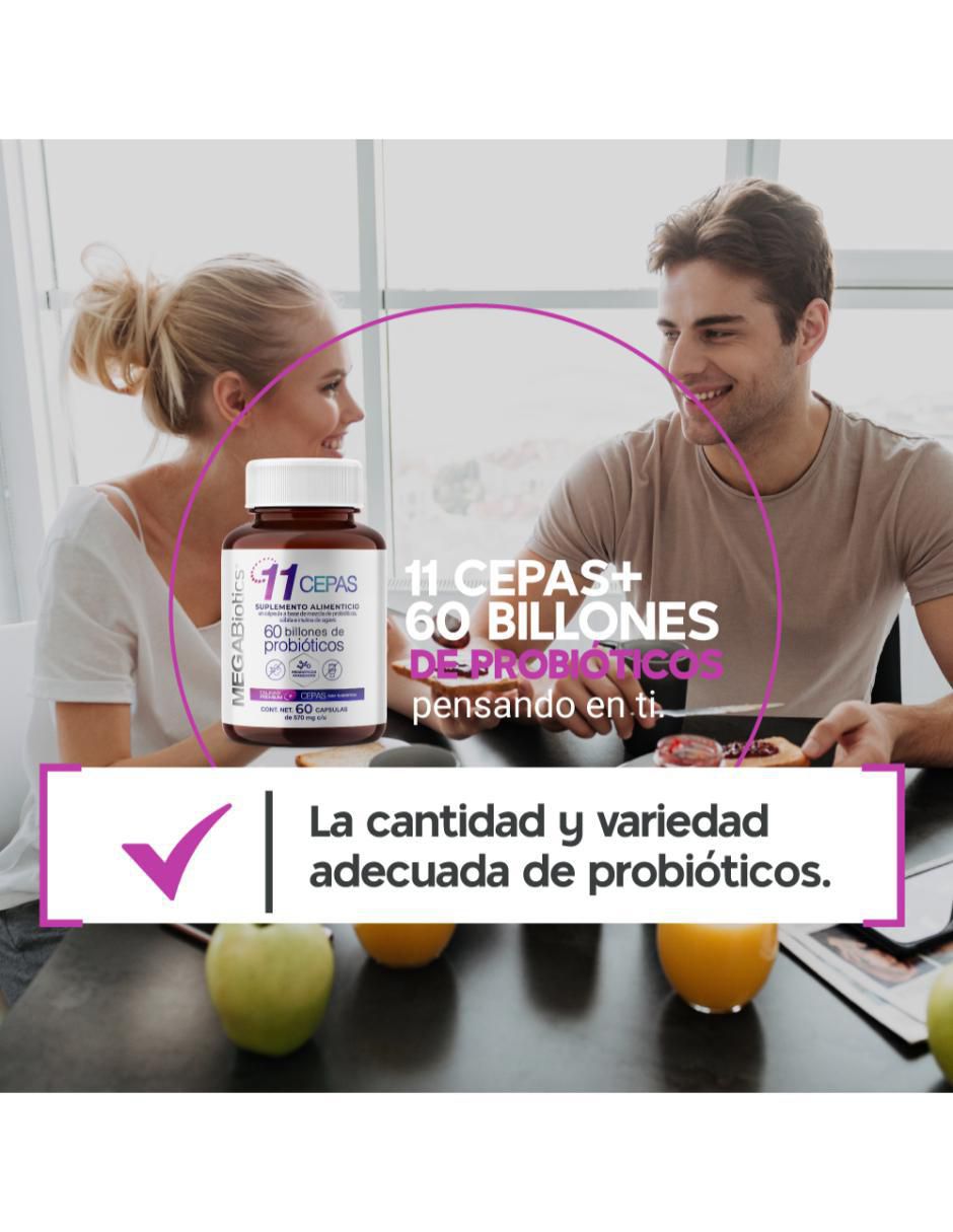 11 Cepas con inulina de agave, lactobacillus acidophilus de 60 cápsulas 7
