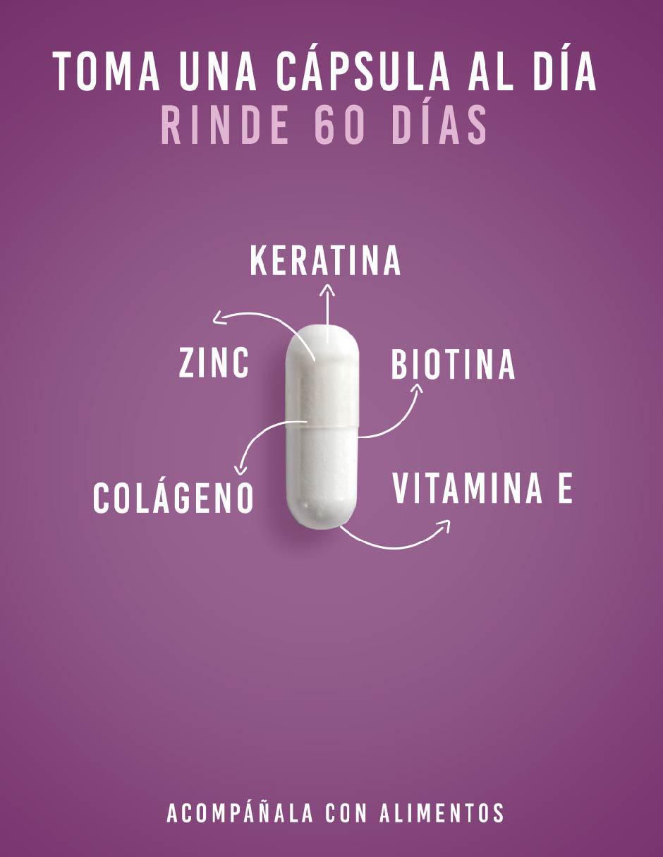 Cápsulas a base de Colágeno + Keratina + Biotina + Vitamina E Lifeed5 2