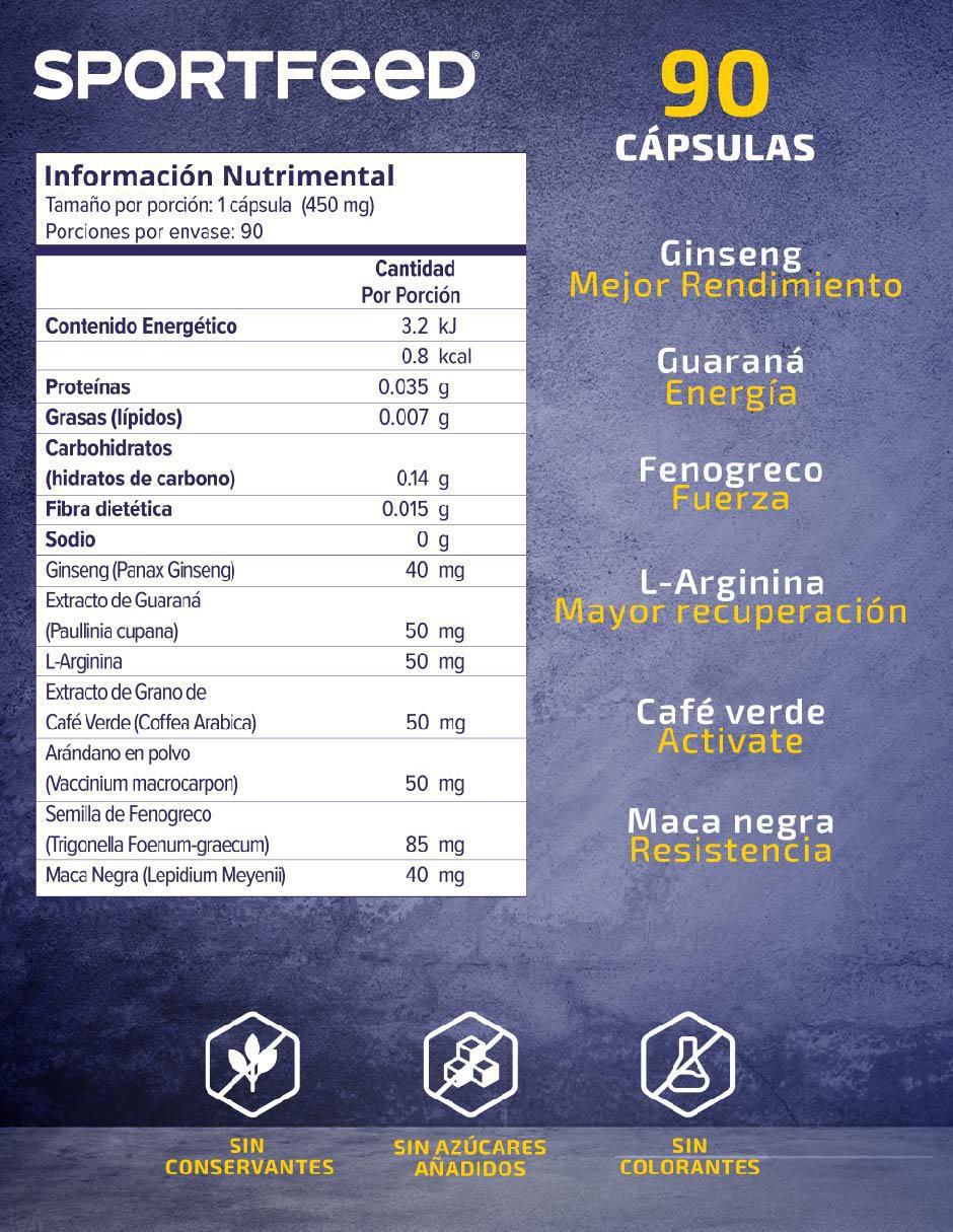 Suplemento Alimenticio Hombre TESTO Sportfeed con fenogreco ( trigonella foenum-graecum) 3