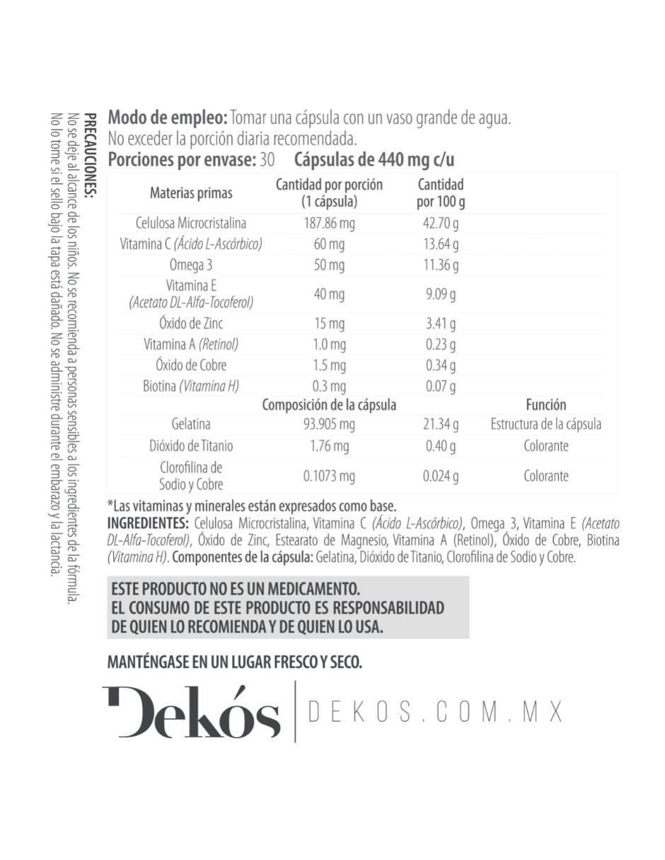 Suplemento alimenticio de 30 cápsulas 4