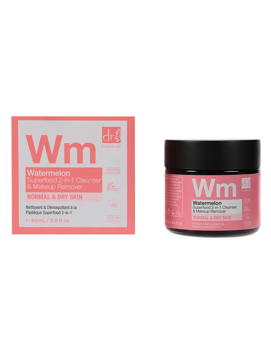 Desmaquillante Watermelon Superfood 2-in-1 Cleanser & Makeup Remover Apothecary Natural Collection