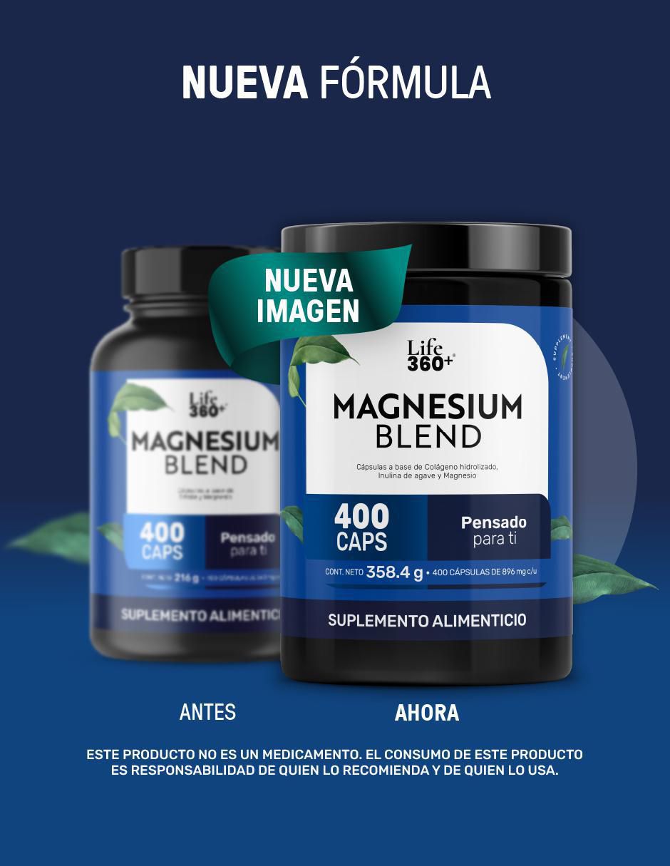 Magnesium mix 4 tipos de magnesio, citrato, glicinato, gluconato y óxido de magnesio con 400 cápsulas. de 400 cápsulas 3