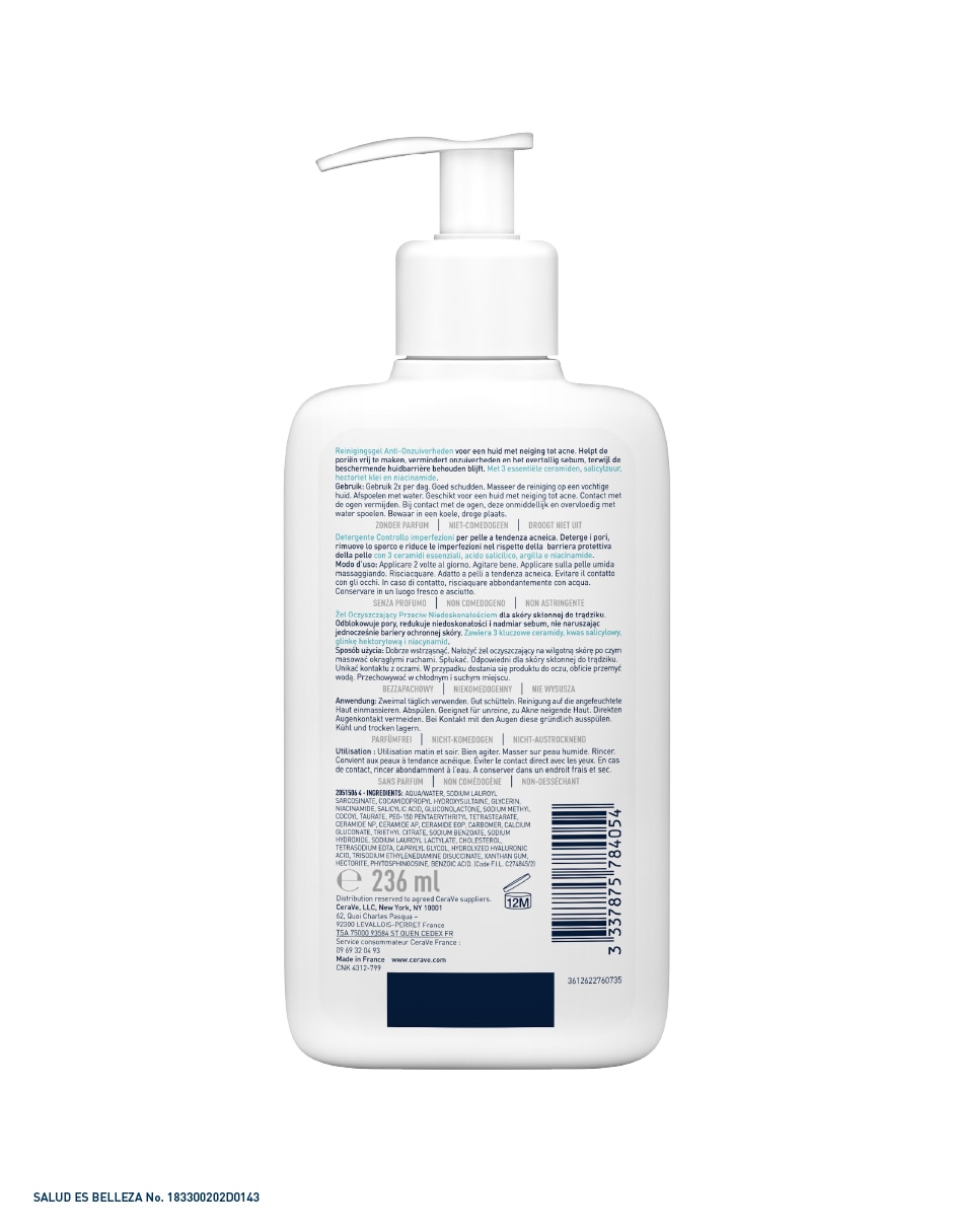 Gel corporal Limpiador control imperfecciones 3