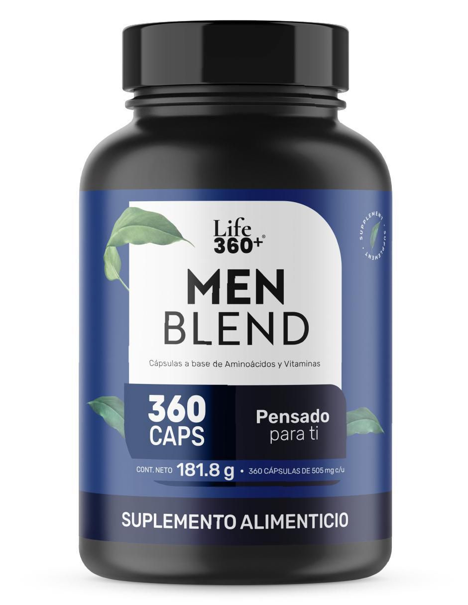 All men con creatina monohidratada, bcaa 2:1:1 (l-leucina, l-isoleucina, l-valina) y l-arginina, vitaminas de 360 cápsulas