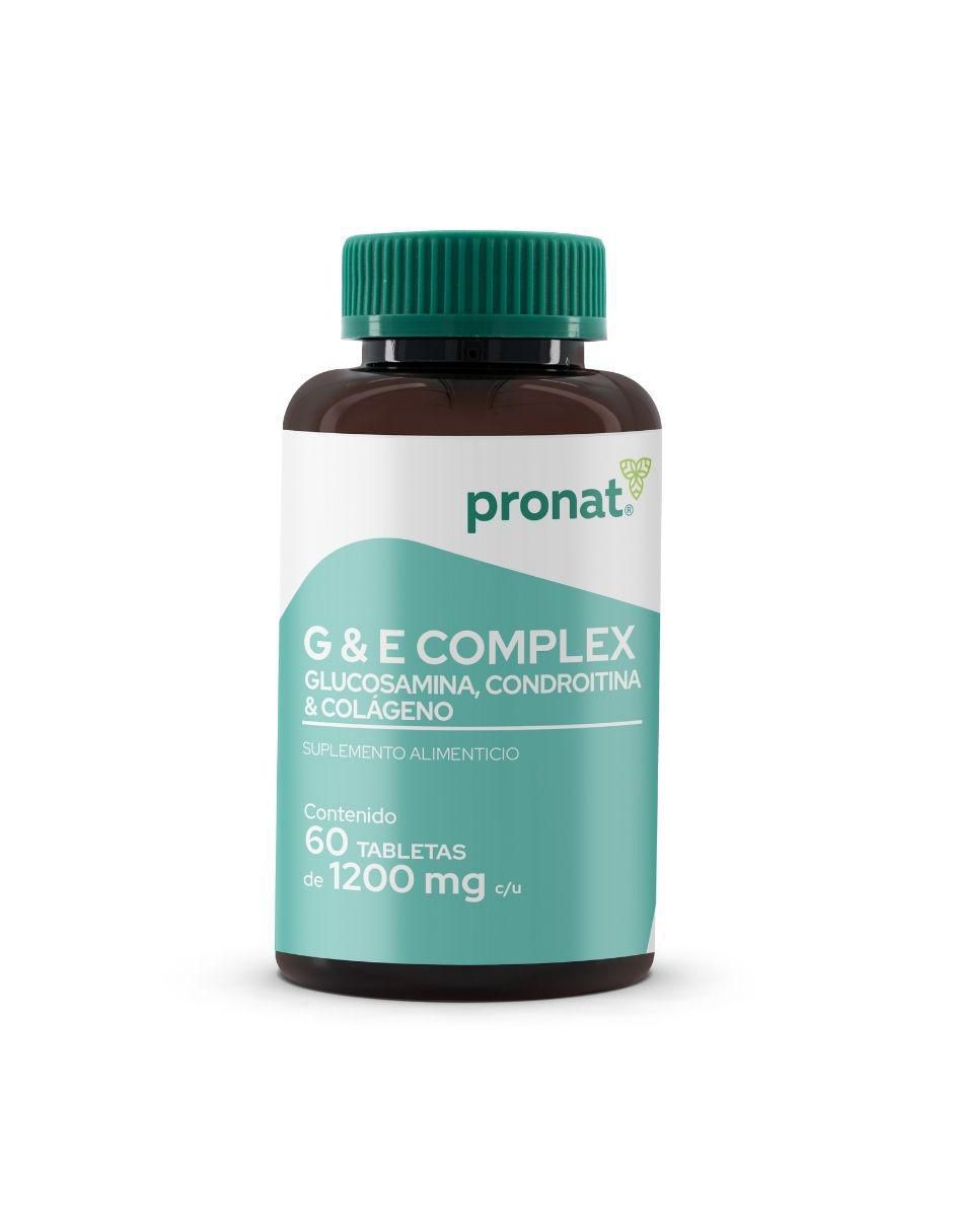 Suplemento G & E Complex Pronat con glucosamina de 60 tabletas