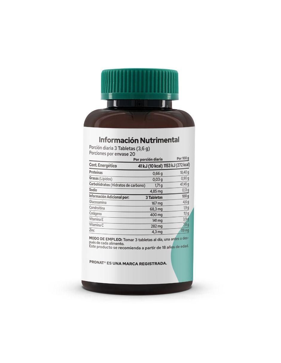 Suplemento G & E Complex Pronat con glucosamina de 60 tabletas 4