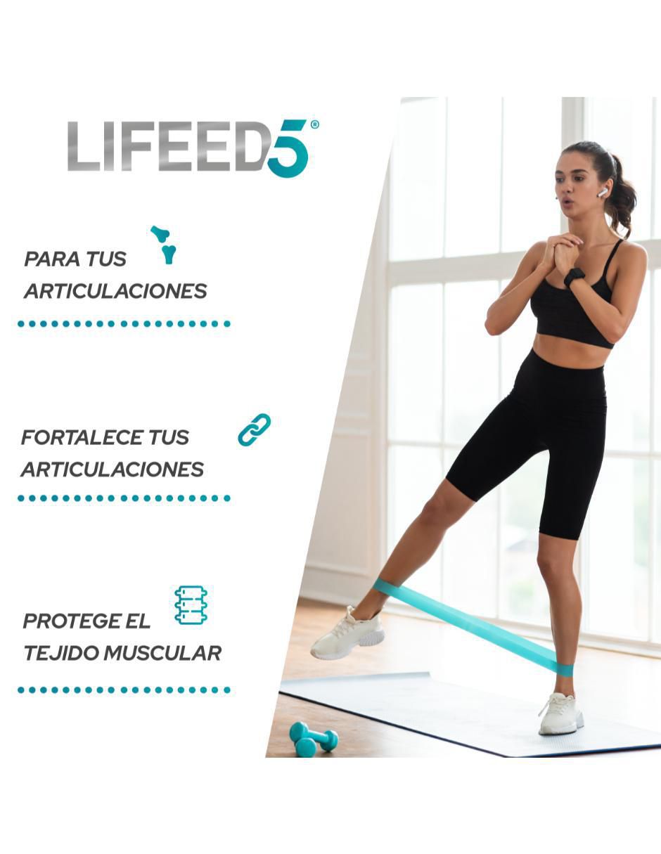 Colágeno Hidrolizado en Polvo para articulaciones + Glucosamina, Condroitina, Calcio, Complejo B Lifeed5 5