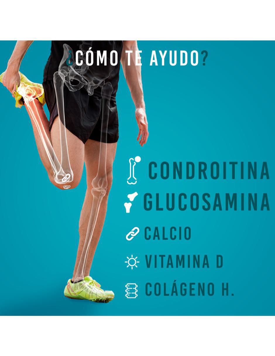 Glucosamina, Condroitina, Colágeno Hidrolizado, Calcio y Vitamina D, Suplemento para Articulaciones, Huesos y Músculos 60 Cápsulas suplemento alimenticio unisex 6