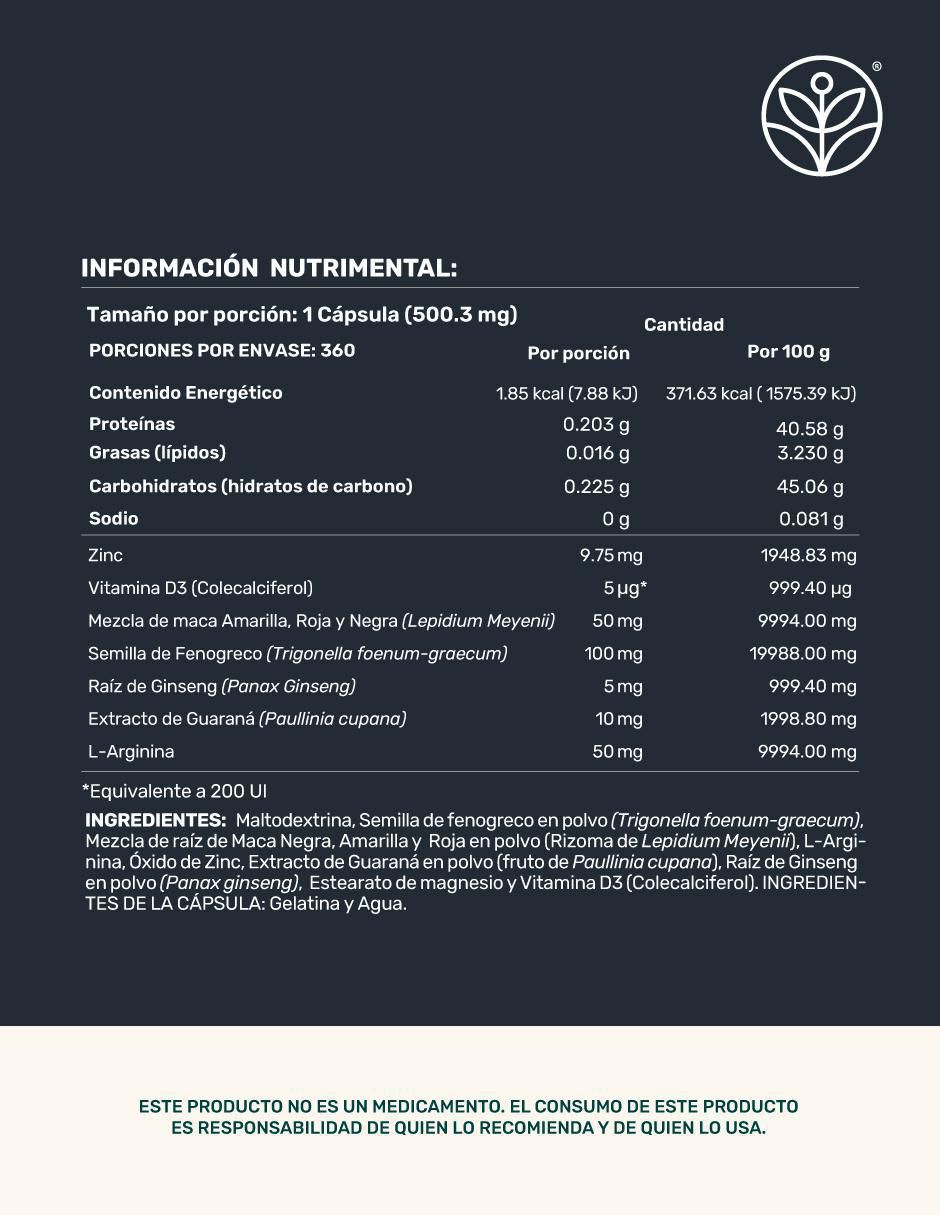 Mens Testo Suplemento con Fenogreco, Maca, Magnesio, L- arginina y vitaminas de 360 Cápsulas para hombre 8